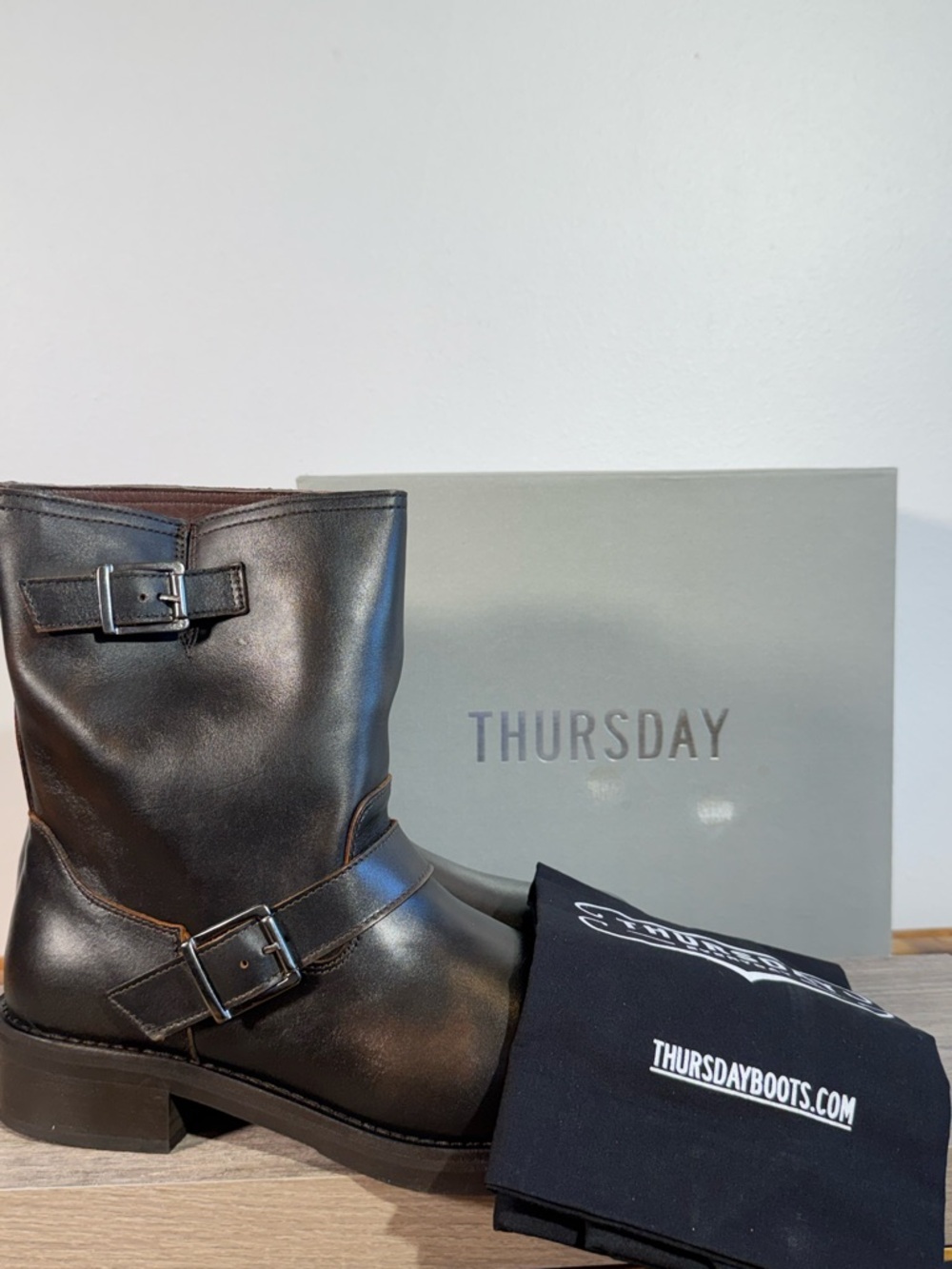 Thursday Everyday Women’s Vandal Leather Engineer Boots Size 11.5 Vintage Brown